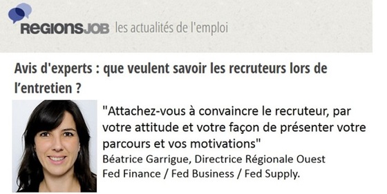 RegionJob interroge Fed Finance : Que veulent savoir les recruteurs lors de l'entretien ?