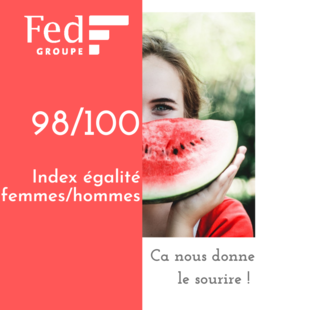 Magnifique score de 98/100 à l'index Egalité Femmes/Hommes
